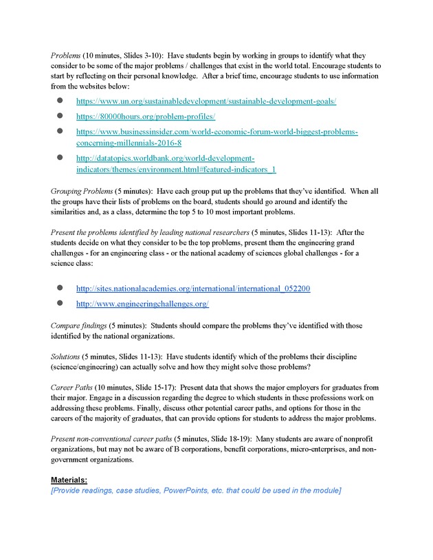 Problems, Solutions, and Opportunities for Engineers and Scientists - Overview 2
